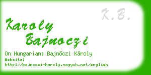 karoly bajnoczi business card